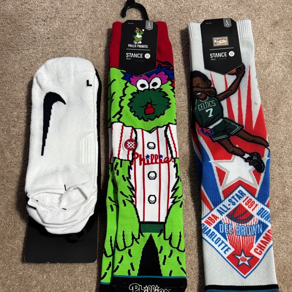 Stance Phillies Mascot and NBA All-Star Socks Set and nike sports socks